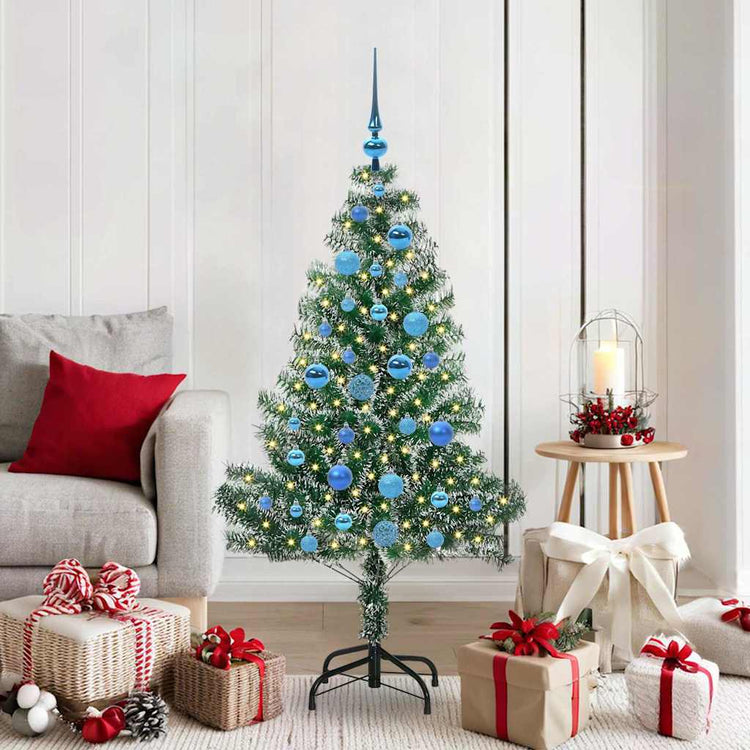 Vidaxx künstlicher Weihnachtsbaum Schnee geflochten mit LED-Licht 150 cm