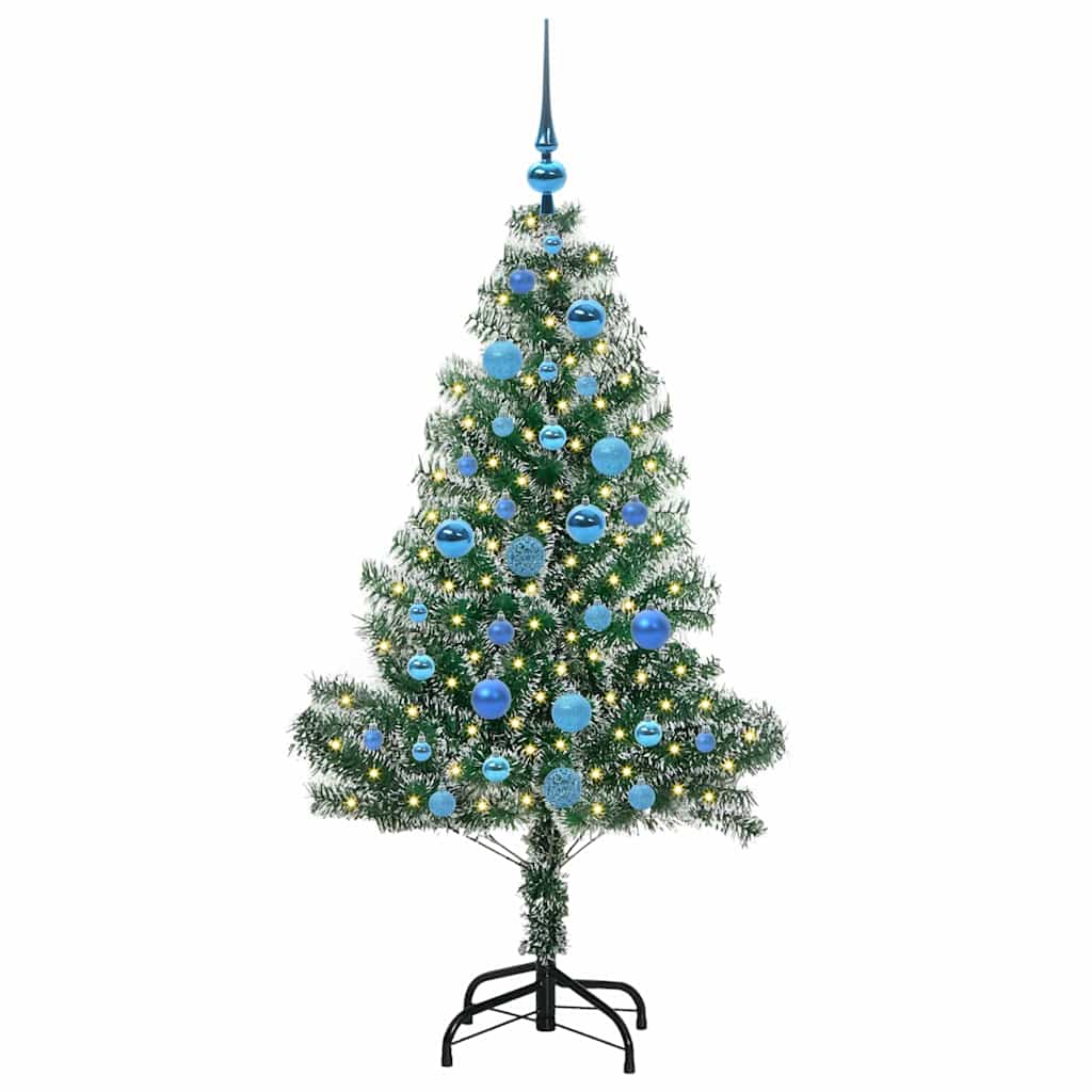 Vidaxx künstlicher Weihnachtsbaum Schnee geflochten mit LED-Licht 150 cm