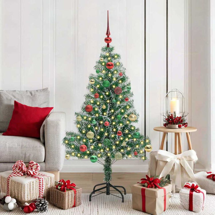 Vidaxx künstlicher Weihnachtsbaum Schnee geflochten mit LED-Licht 150 cm