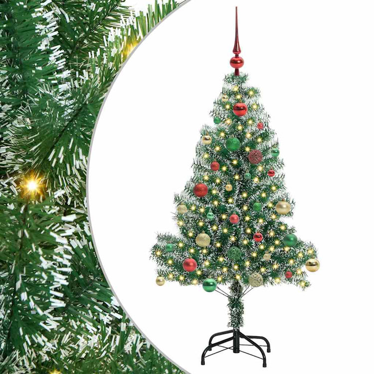 Vidaxx künstlicher Weihnachtsbaum Schnee geflochten mit LED-Licht 150 cm