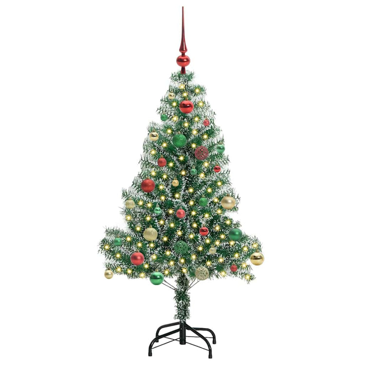 Vidaxx künstlicher Weihnachtsbaum Schnee geflochten mit LED-Licht 150 cm