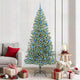 Vidaxx künstlicher Weihnachtsbaum Schnee geflochten mit LED-Licht 210 cm
