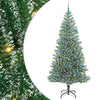 Vidaxx künstlicher Weihnachtsbaum Schnee geflochten mit LED-Licht 210 cm