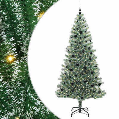 Vidaxx künstlicher Weihnachtsbaum Schnee geflochten mit LED-Licht 240 cm