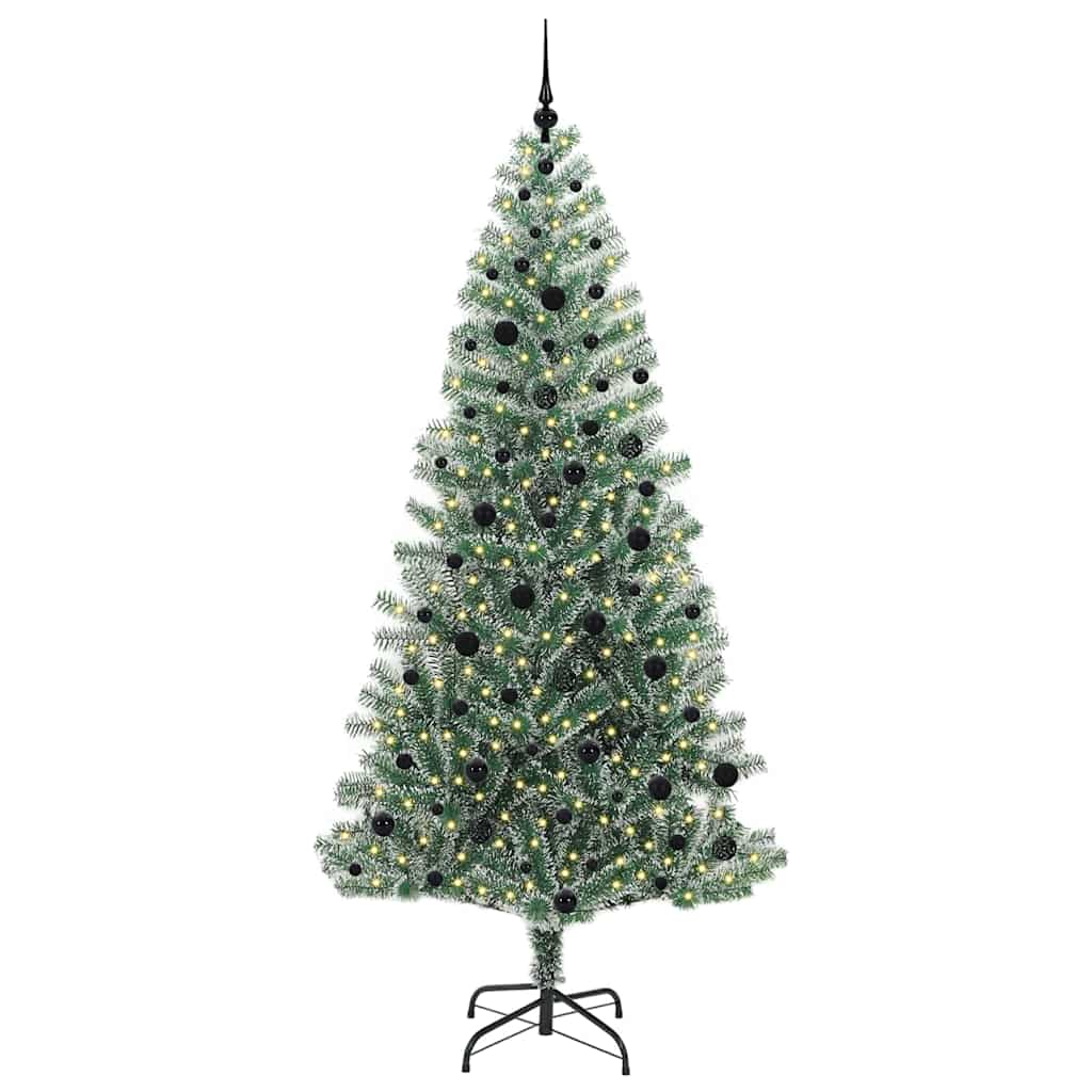 Vidaxx künstlicher Weihnachtsbaum Schnee geflochten mit LED-Licht 240 cm