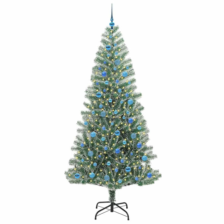 Vidaxx künstlicher Weihnachtsbaum Schnee geflochten mit LED-Licht 240 cm