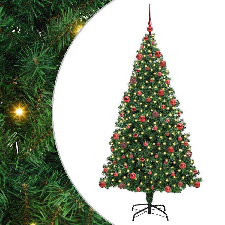 Vidaxx künstlicher Weihnachtsbaum grün 180 cm PVC und Stahl und Kunststoff