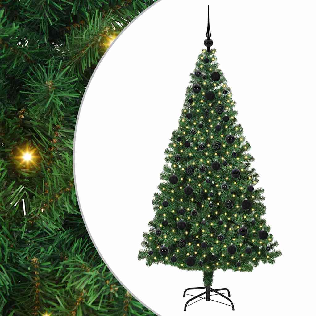 Vidaxx künstlicher Weihnachtsbaum grün 180 cm PVC und Stahl und Kunststoff