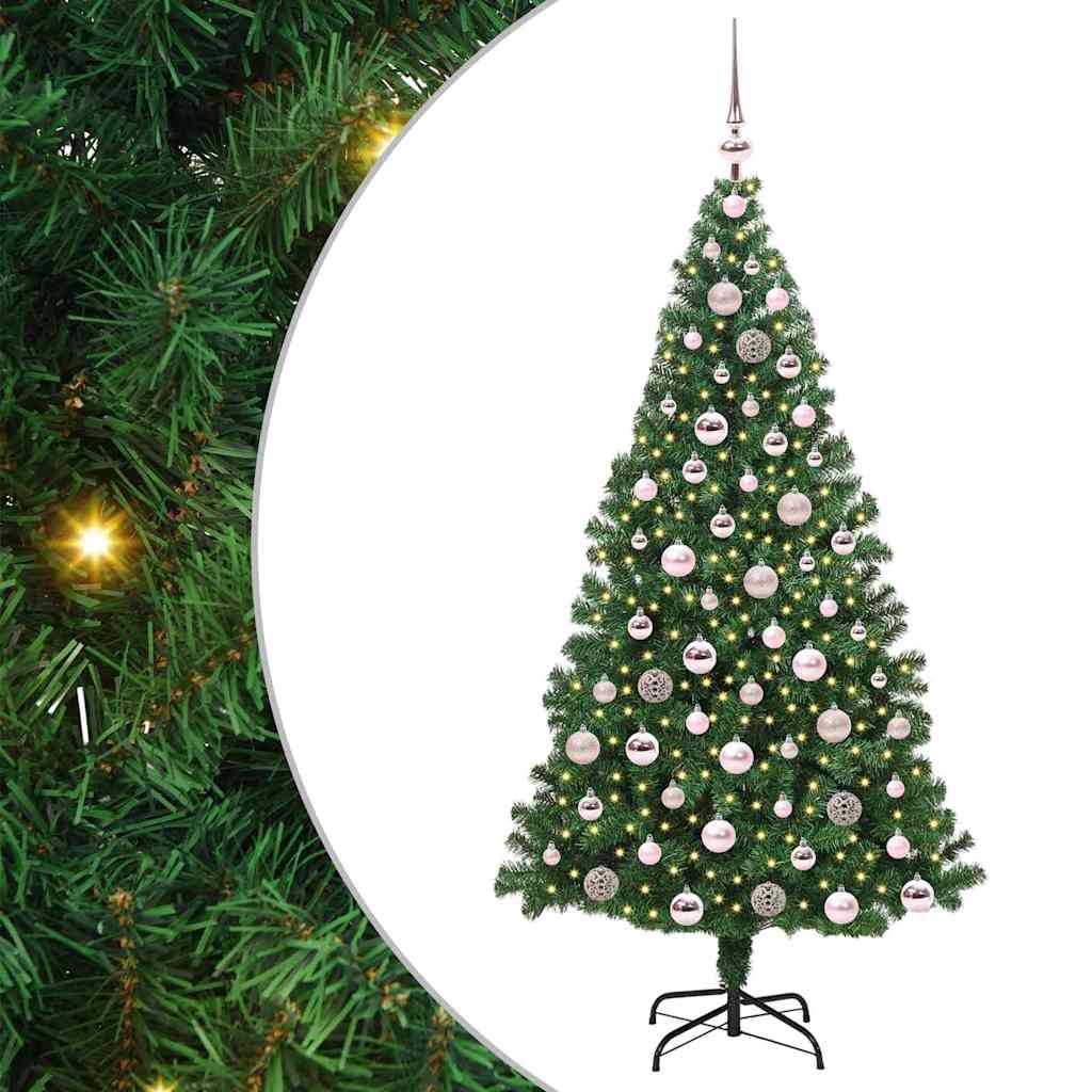 Vidaxx künstlicher Weihnachtsbaum grün 180 cm PVC und Stahl und Kunststoff