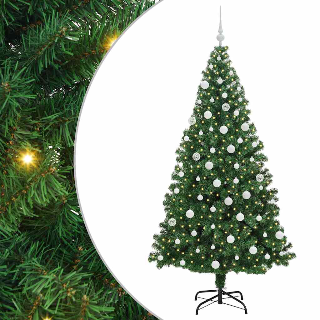 Vidaxx künstlicher Weihnachtsbaum grün 180 cm PVC und Stahl und Kunststoff