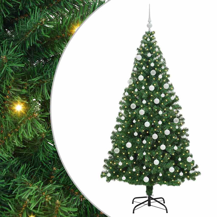 Vidaxx künstlicher Weihnachtsbaum grün 180 cm PVC und Stahl und Kunststoff