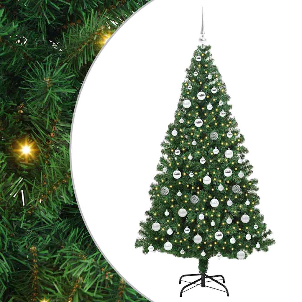 Vidaxx künstlicher Weihnachtsbaum grün 180 cm PVC und Stahl und Kunststoff