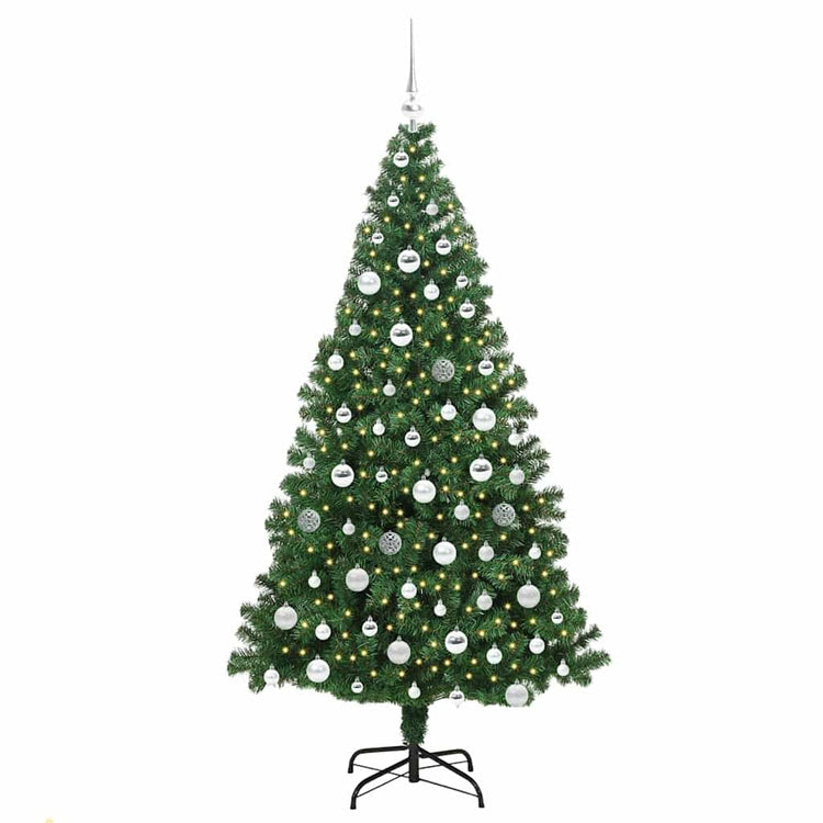 Vidaxx künstlicher Weihnachtsbaum grün 180 cm PVC und Stahl und Kunststoff