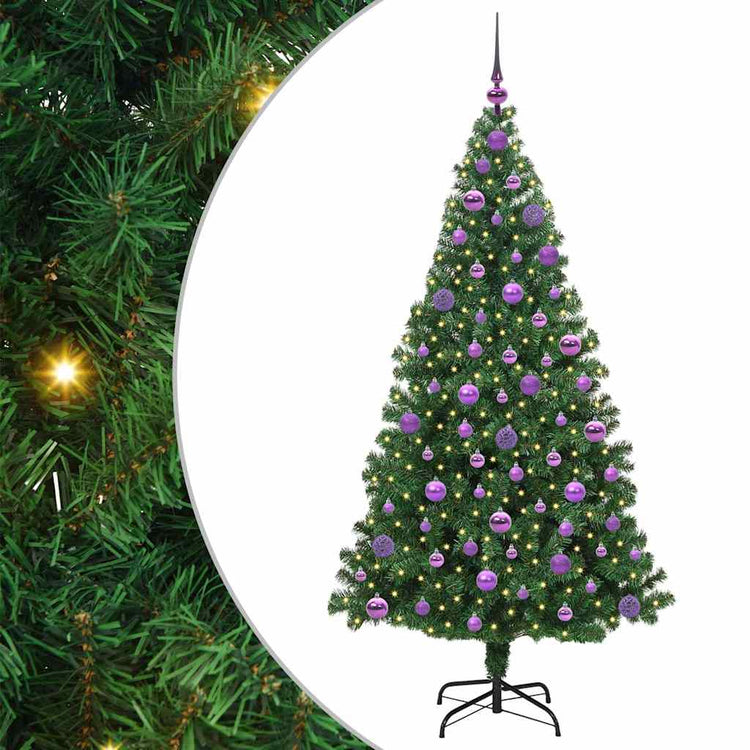 Vidaxx künstlicher Weihnachtsbaum grün 180 cm PVC und Stahl und Kunststoff