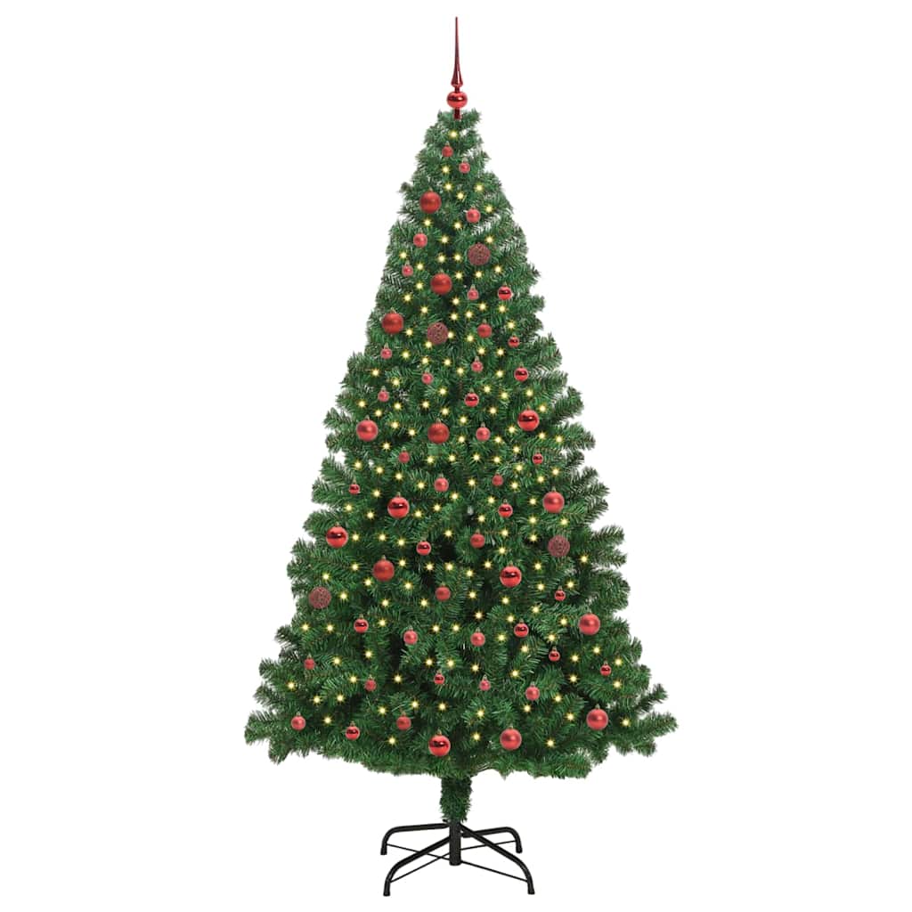 Vidaxx künstlicher Weihnachtsbaum grün 210 cm PVC und Stahl und Kunststoff