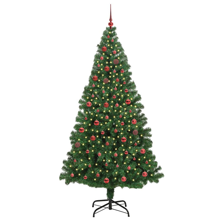 Vidaxx künstlicher Weihnachtsbaum grün 210 cm PVC und Stahl und Kunststoff