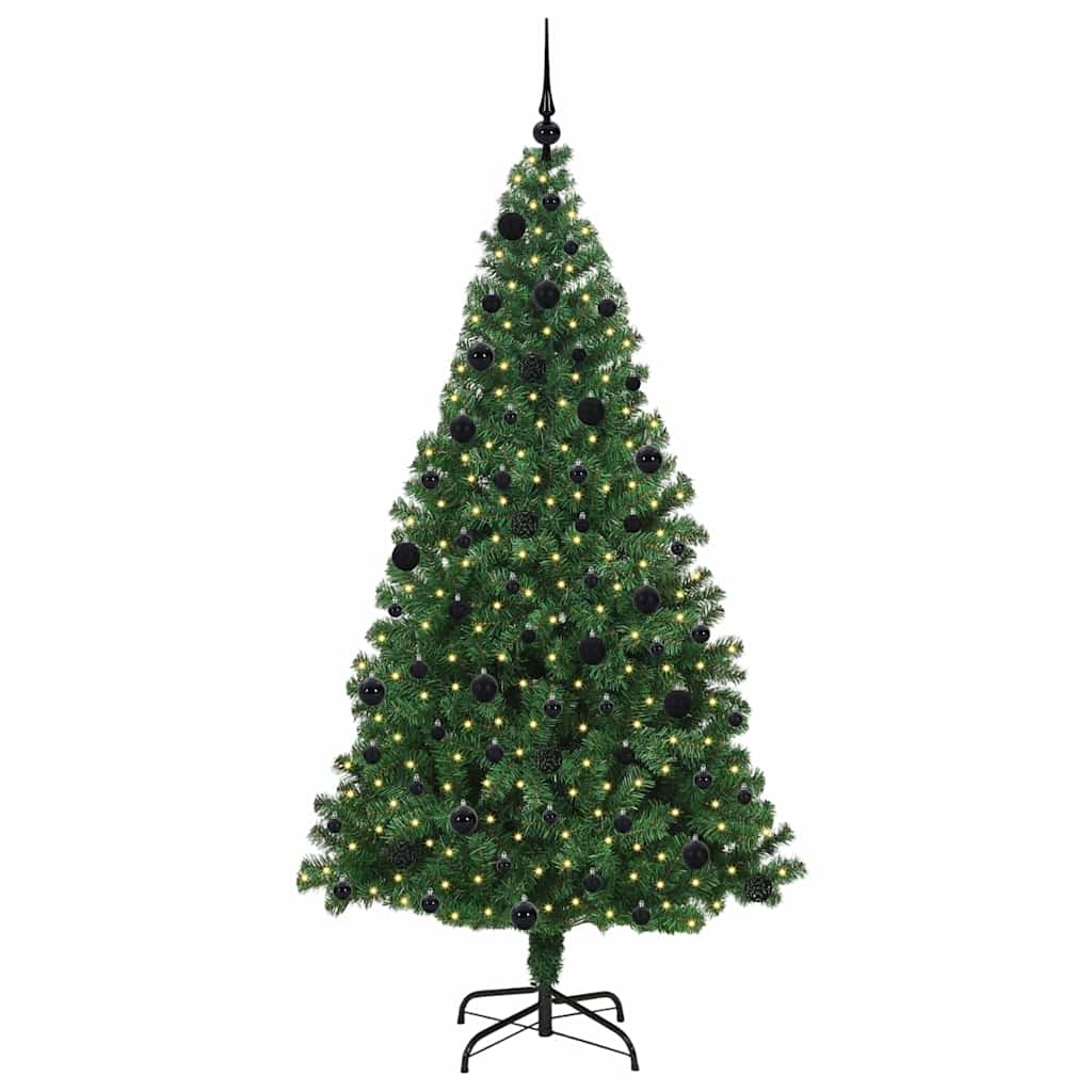 Vidaxx künstlicher Weihnachtsbaum grün 210 cm PVC und Stahl und Kunststoff