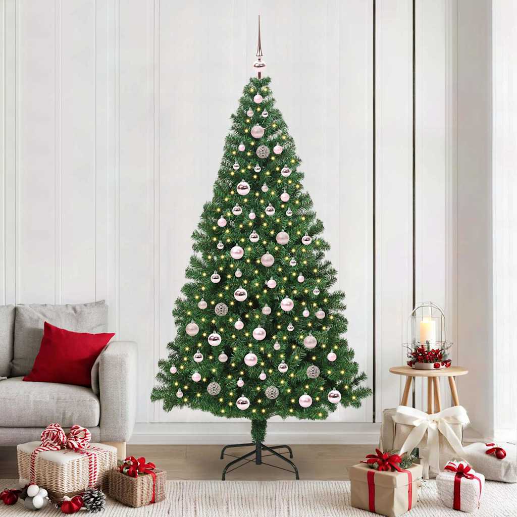 Vidaxx künstlicher Weihnachtsbaum grün 210 cm PVC und Stahl und Kunststoff