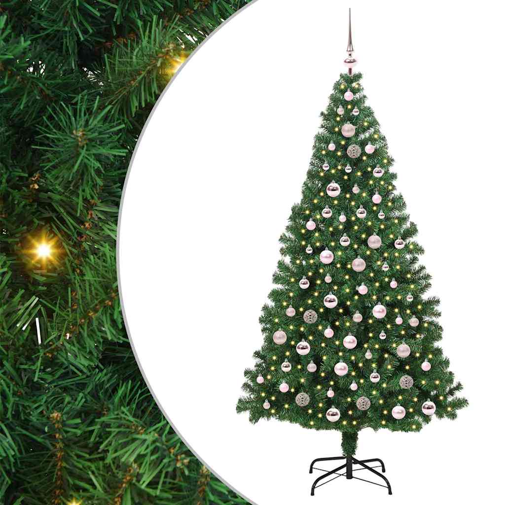 Vidaxx künstlicher Weihnachtsbaum grün 210 cm PVC und Stahl und Kunststoff