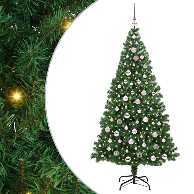 Vidaxx künstlicher Weihnachtsbaum grün 210 cm PVC und Stahl und Kunststoff