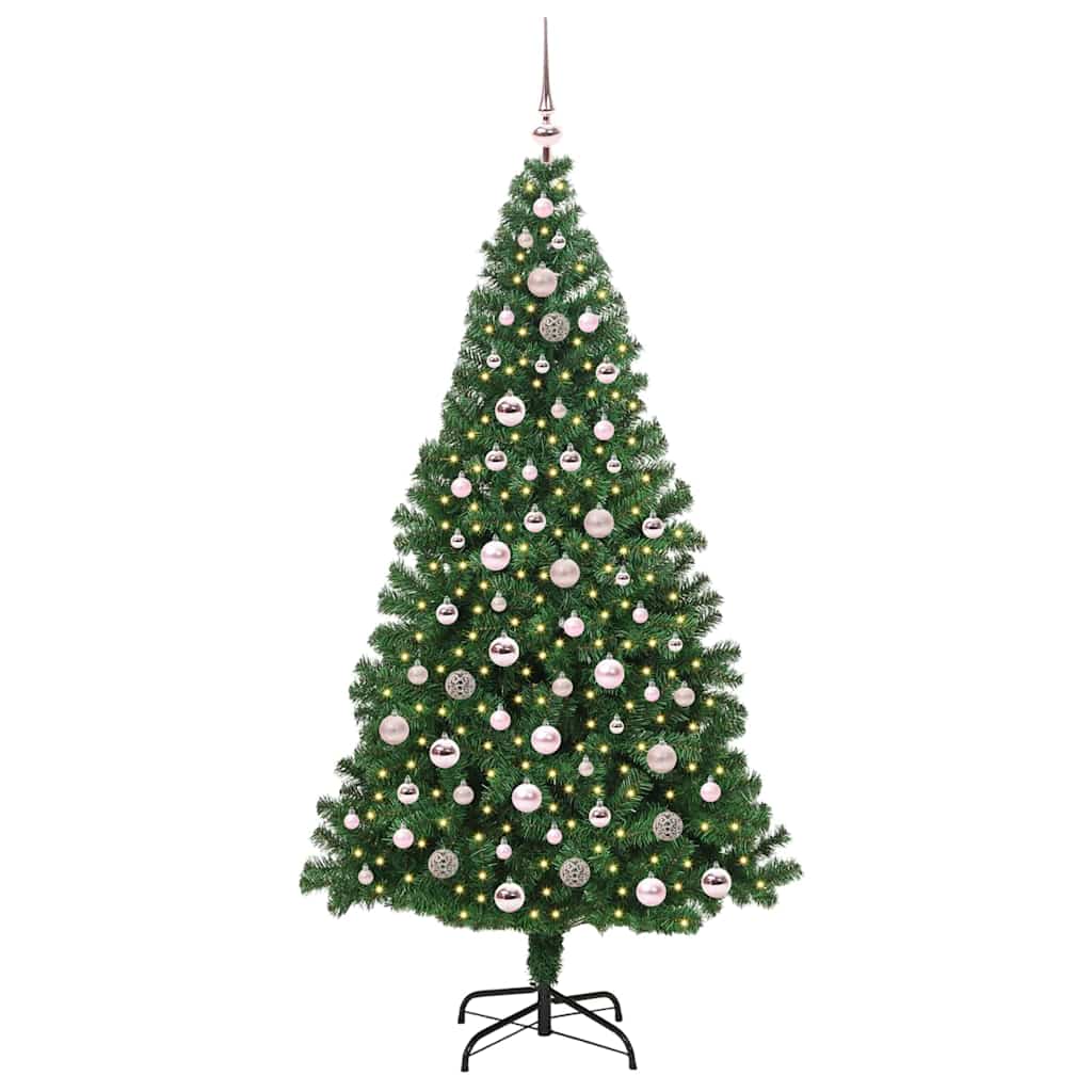 Vidaxx künstlicher Weihnachtsbaum grün 210 cm PVC und Stahl und Kunststoff