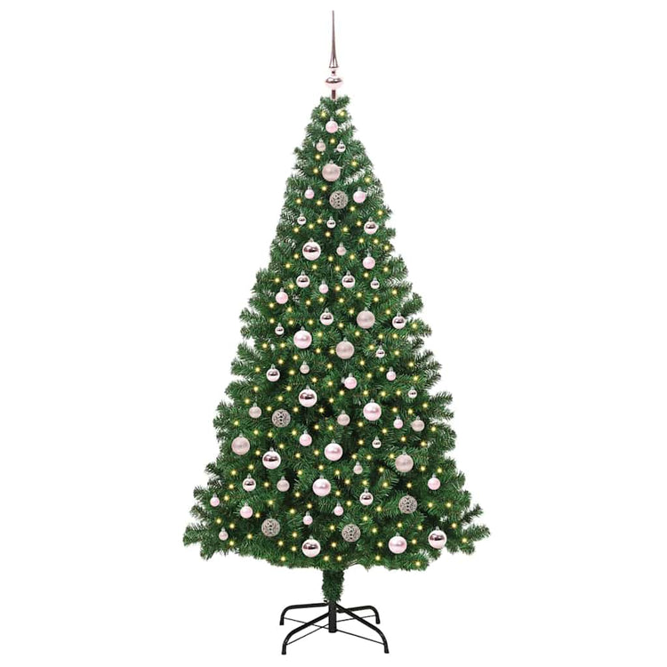 Vidaxx künstlicher Weihnachtsbaum grün 210 cm PVC und Stahl und Kunststoff