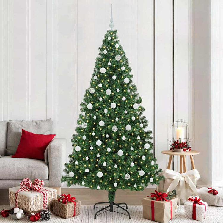 Vidaxx künstlicher Weihnachtsbaum grün 210 cm PVC und Stahl und Kunststoff