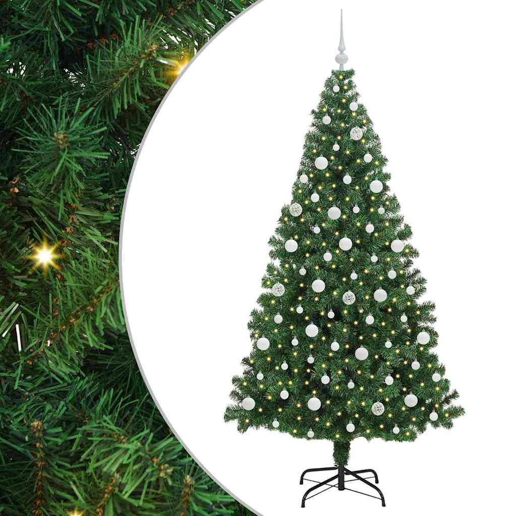 Vidaxx künstlicher Weihnachtsbaum grün 210 cm PVC und Stahl und Kunststoff