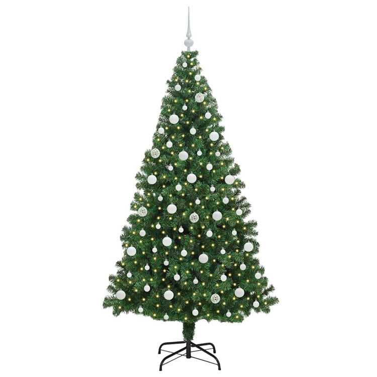 Vidaxx künstlicher Weihnachtsbaum grün 210 cm PVC und Stahl und Kunststoff