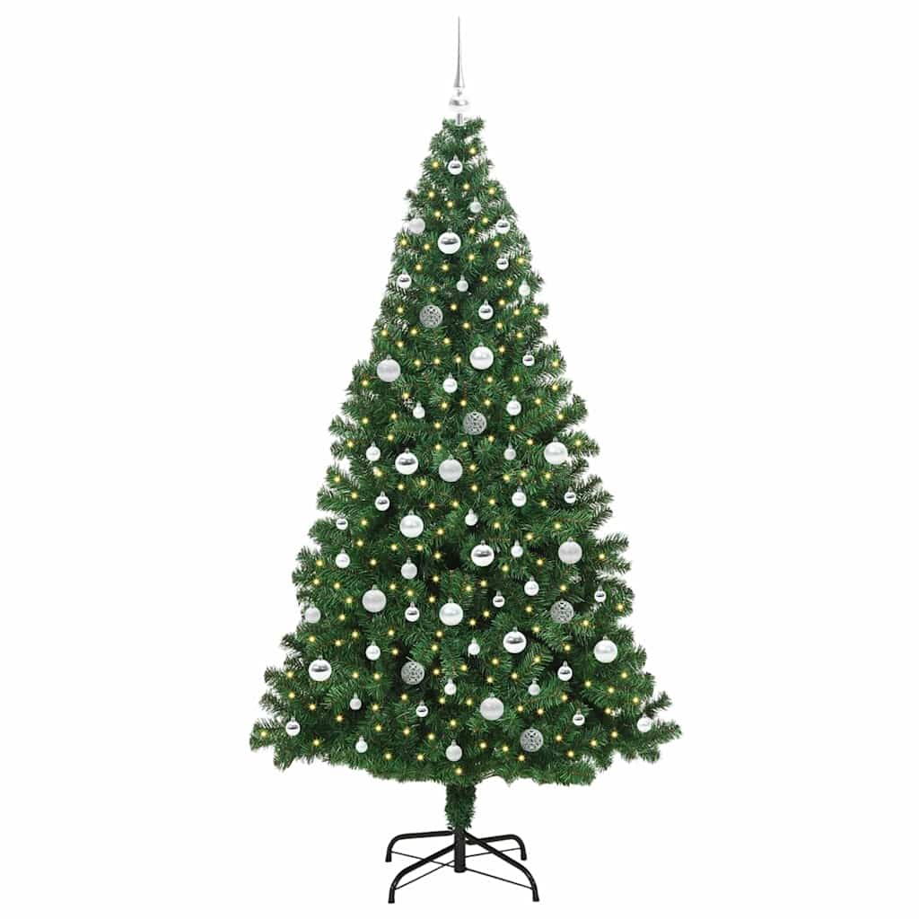 Vidaxx künstlicher Weihnachtsbaum grün 210 cm PVC und Stahl und Kunststoff