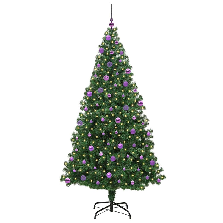 Vidaxx künstlicher Weihnachtsbaum grün 210 cm PVC und Stahl und Kunststoff