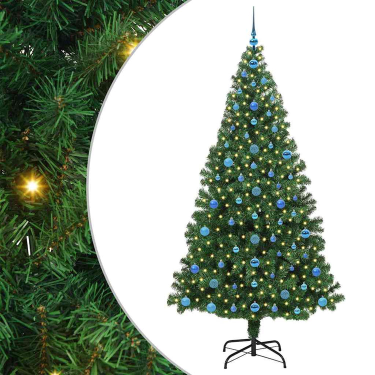 Vidaxx künstlicher Weihnachtsbaum grün 210 cm PVC und Stahl und Kunststoff