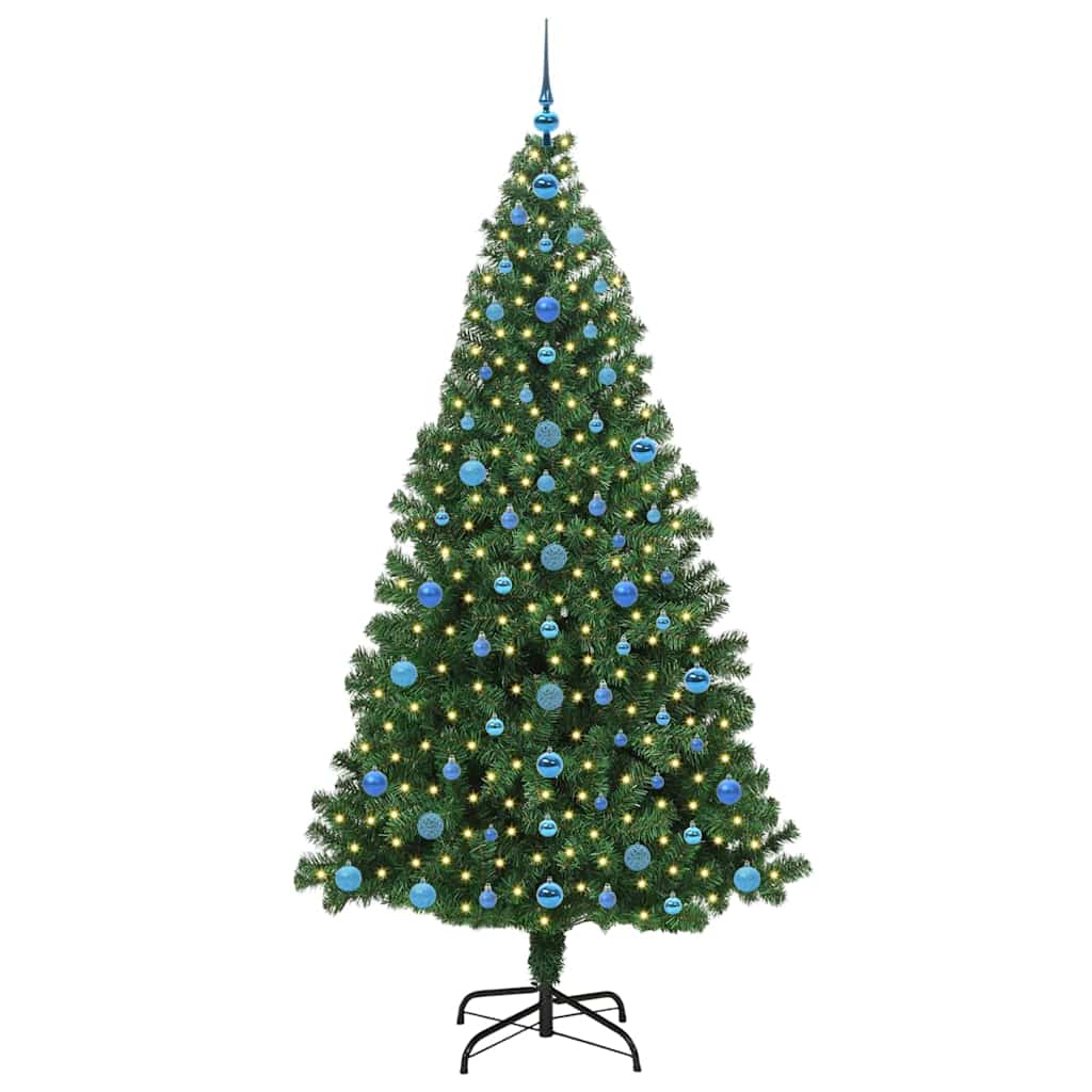 Vidaxx künstlicher Weihnachtsbaum grün 210 cm PVC und Stahl und Kunststoff