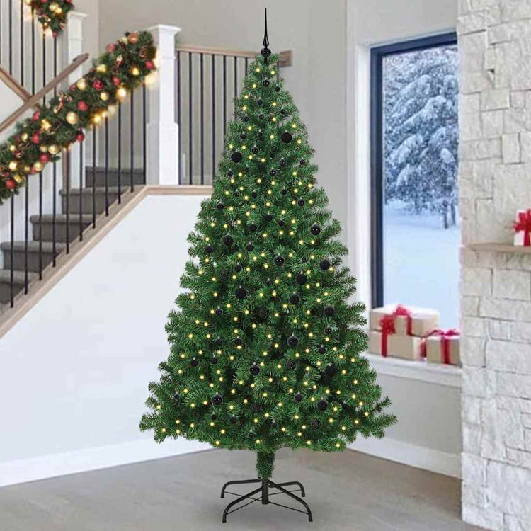 Vidaxx künstlicher Weihnachtsbaum grün 240 cm PVC und Stahl und Kunststoff