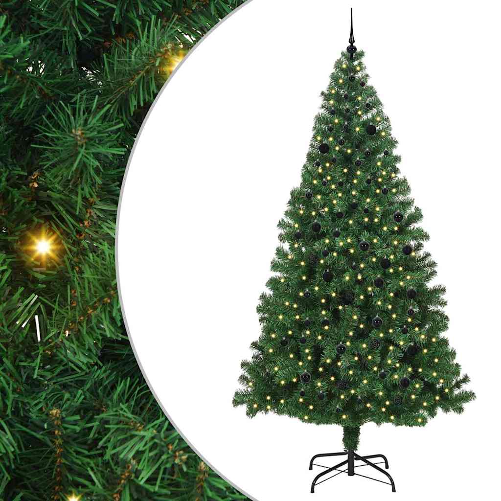 Vidaxx künstlicher Weihnachtsbaum grün 240 cm PVC und Stahl und Kunststoff