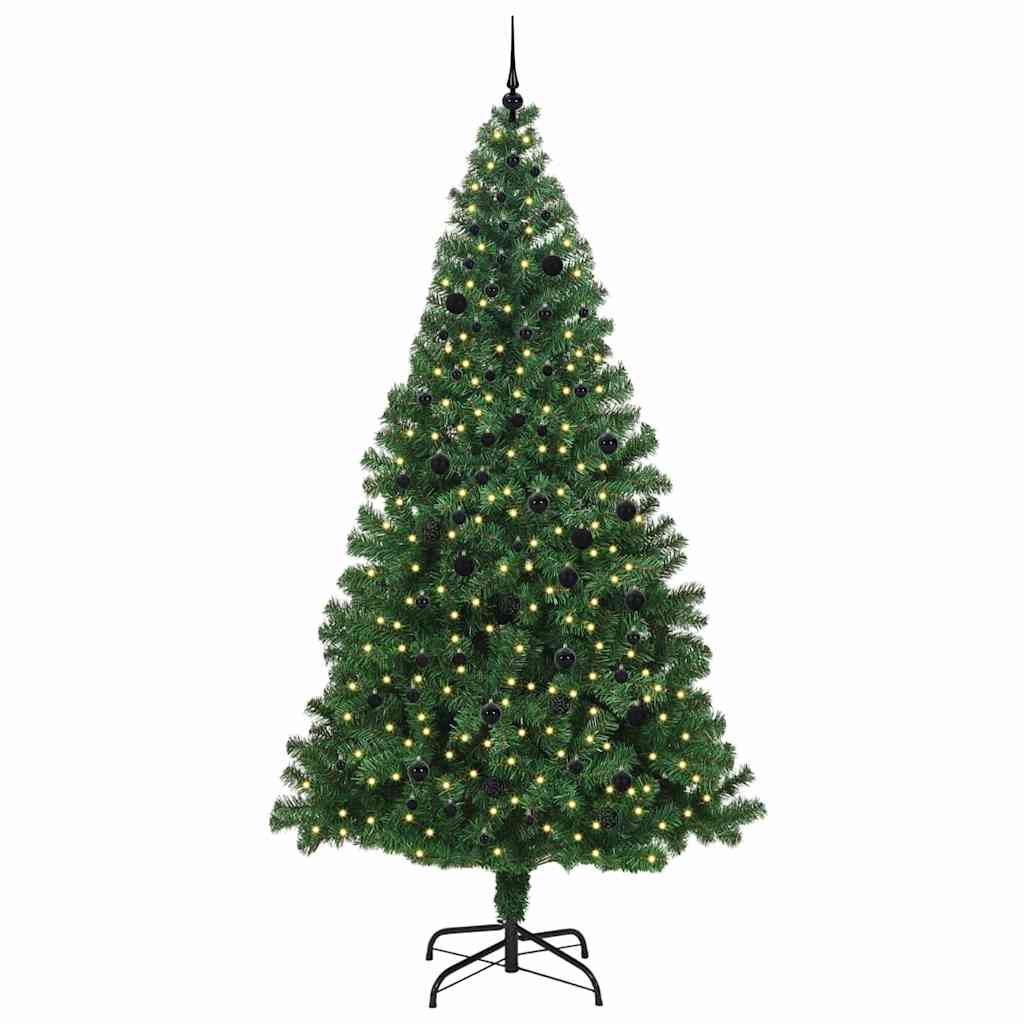 Vidaxx künstlicher Weihnachtsbaum grün 240 cm PVC und Stahl und Kunststoff