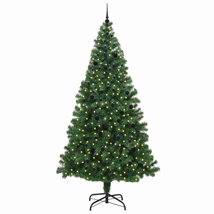 Vidaxx künstlicher Weihnachtsbaum grün 240 cm PVC und Stahl und Kunststoff