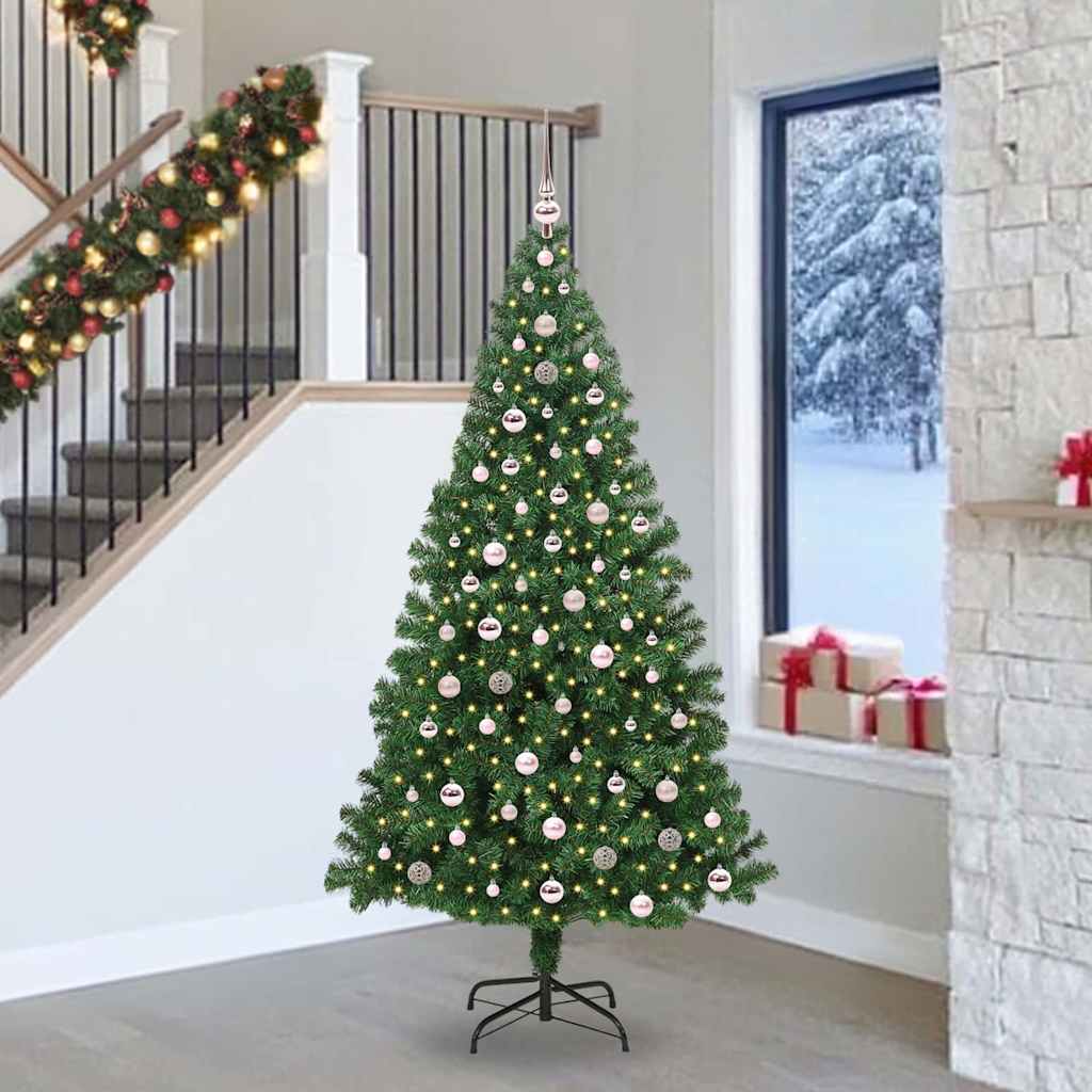 Vidaxx künstlicher Weihnachtsbaum grün 240 cm PVC und Stahl und Kunststoff