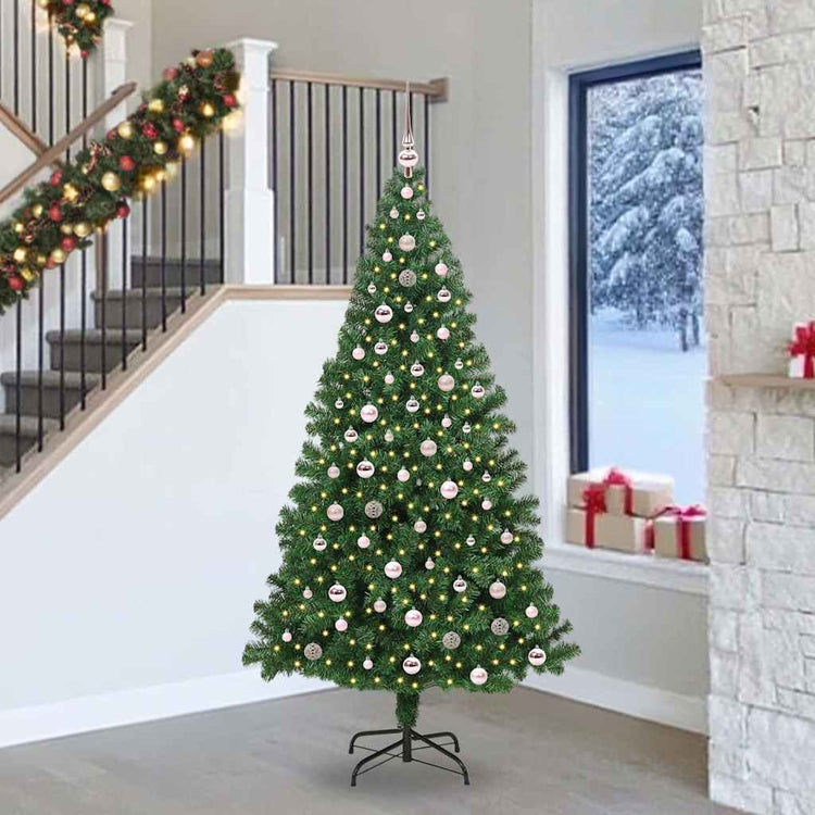 Vidaxx künstlicher Weihnachtsbaum grün 240 cm PVC und Stahl und Kunststoff