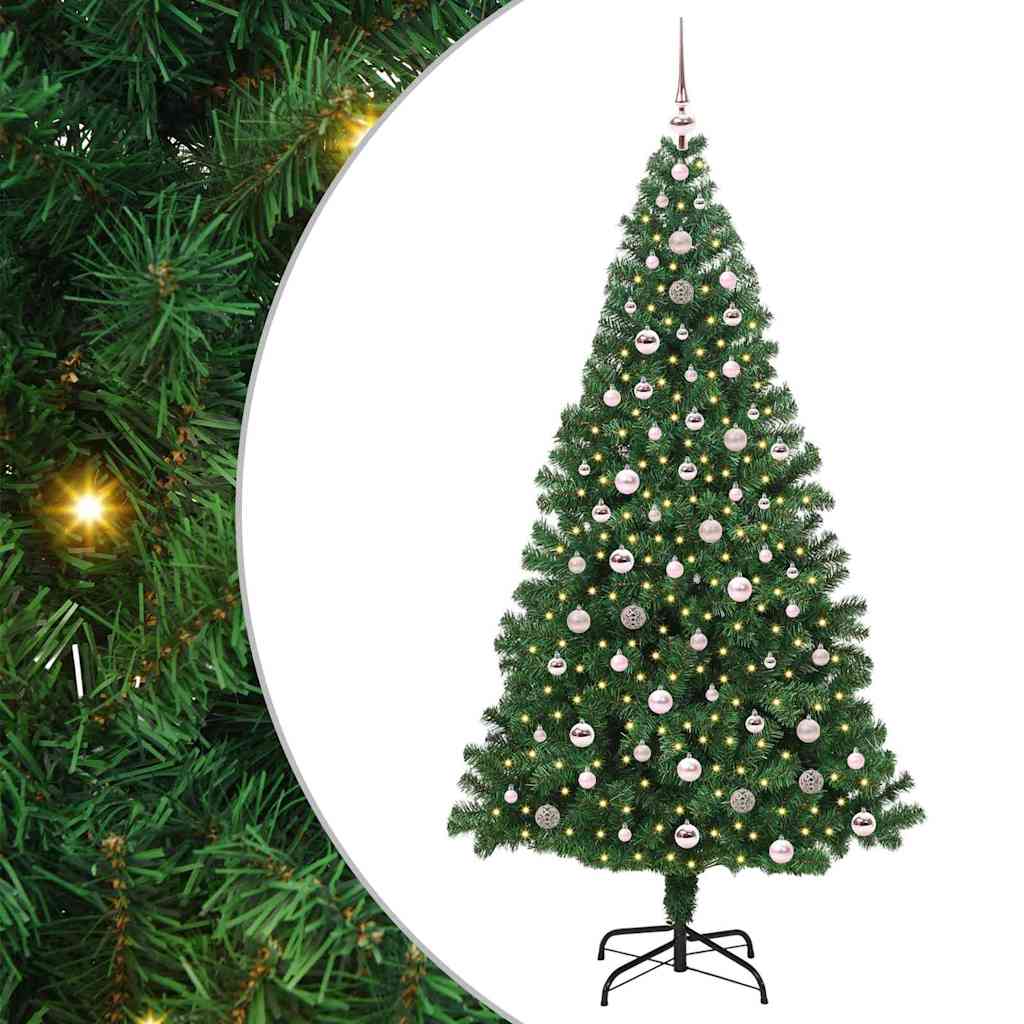Vidaxx künstlicher Weihnachtsbaum grün 240 cm PVC und Stahl und Kunststoff