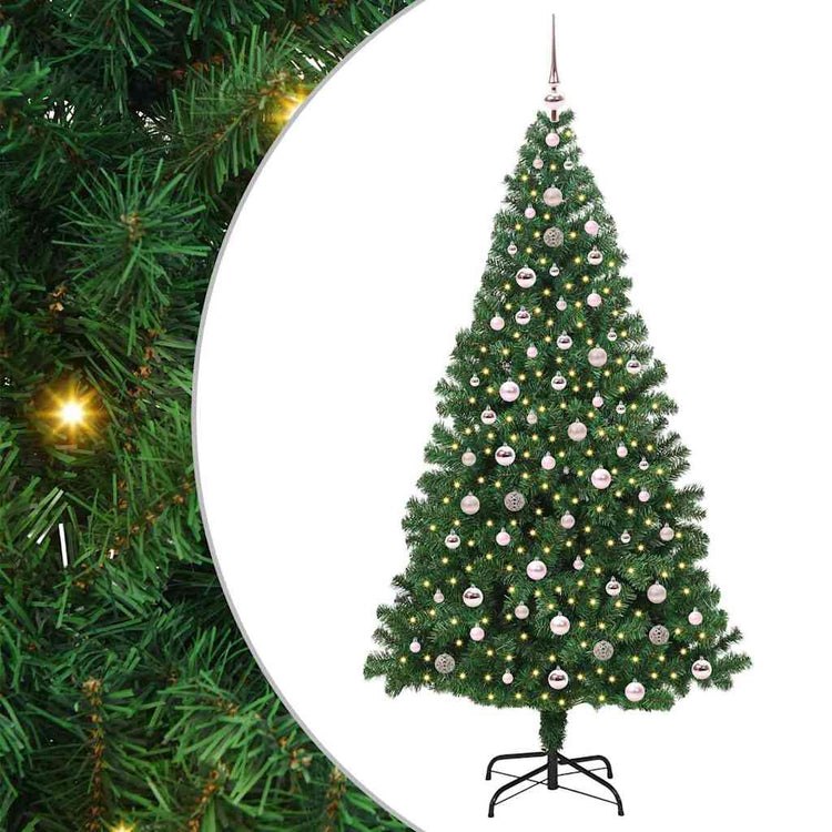 Vidaxx künstlicher Weihnachtsbaum grün 240 cm PVC und Stahl und Kunststoff