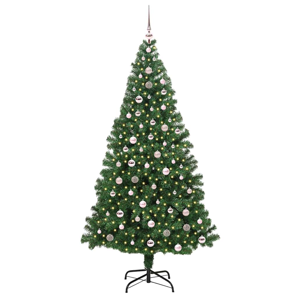 Vidaxx künstlicher Weihnachtsbaum grün 240 cm PVC und Stahl und Kunststoff