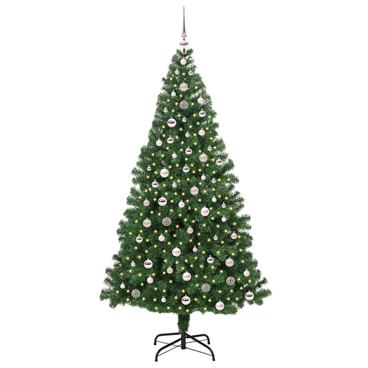Vidaxx künstlicher Weihnachtsbaum grün 240 cm PVC und Stahl und Kunststoff