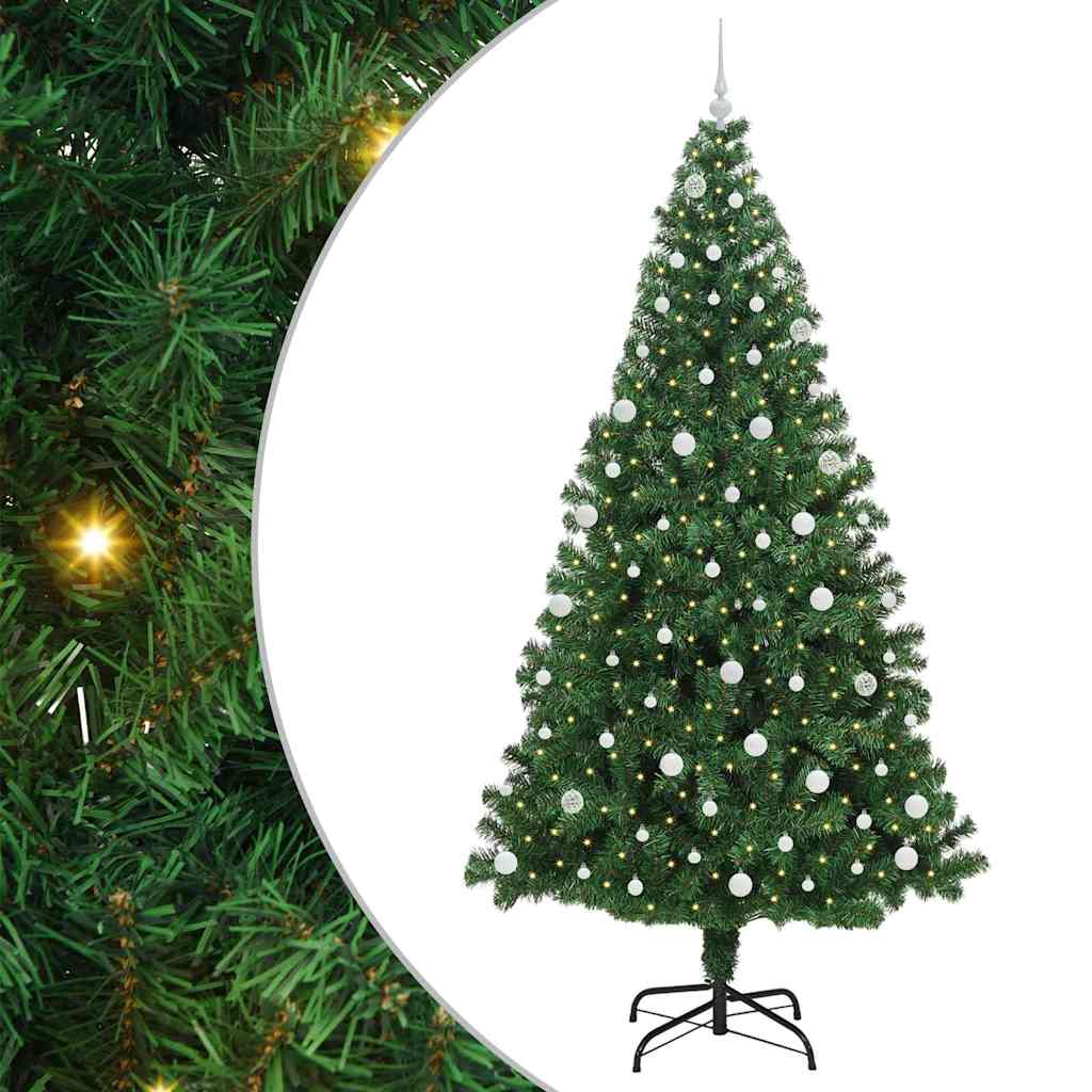 Vidaxx künstlicher Weihnachtsbaum grün 240 cm PVC und Stahl und Kunststoff