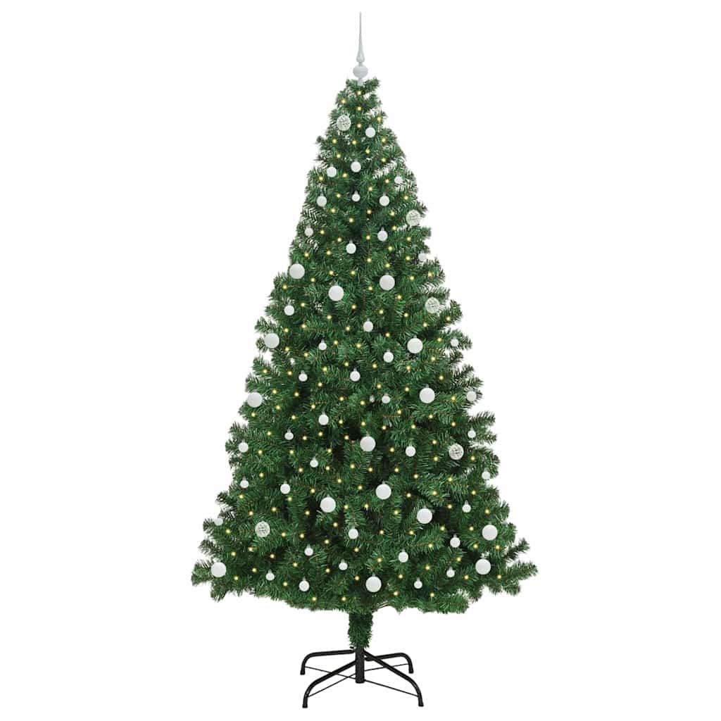 Vidaxx künstlicher Weihnachtsbaum grün 240 cm PVC und Stahl und Kunststoff