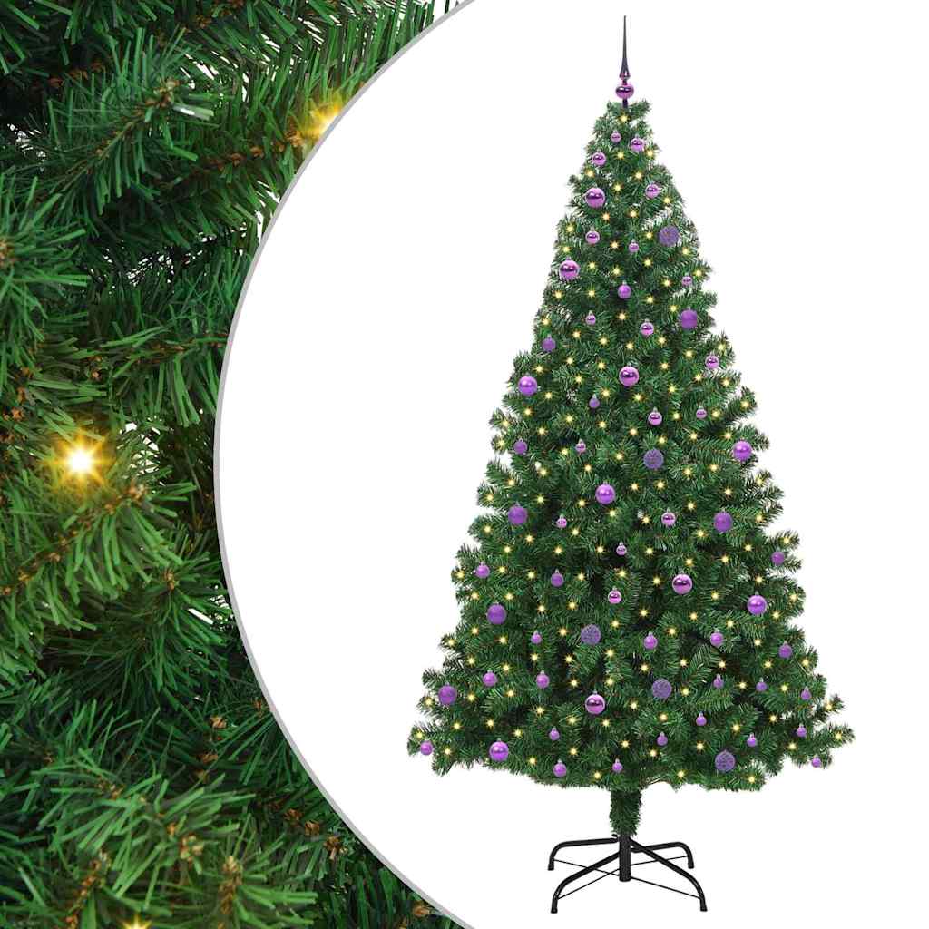 Vidaxx künstlicher Weihnachtsbaum grün 240 cm PVC und Stahl und Kunststoff