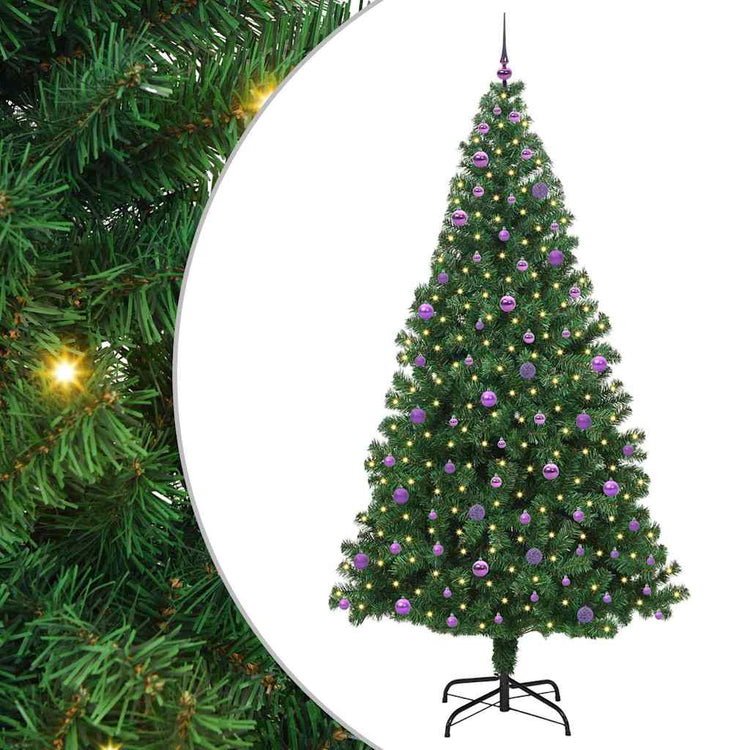 Vidaxx künstlicher Weihnachtsbaum grün 240 cm PVC und Stahl und Kunststoff