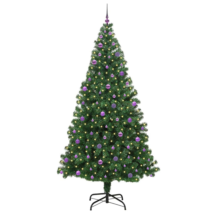 Vidaxx künstlicher Weihnachtsbaum grün 240 cm PVC und Stahl und Kunststoff