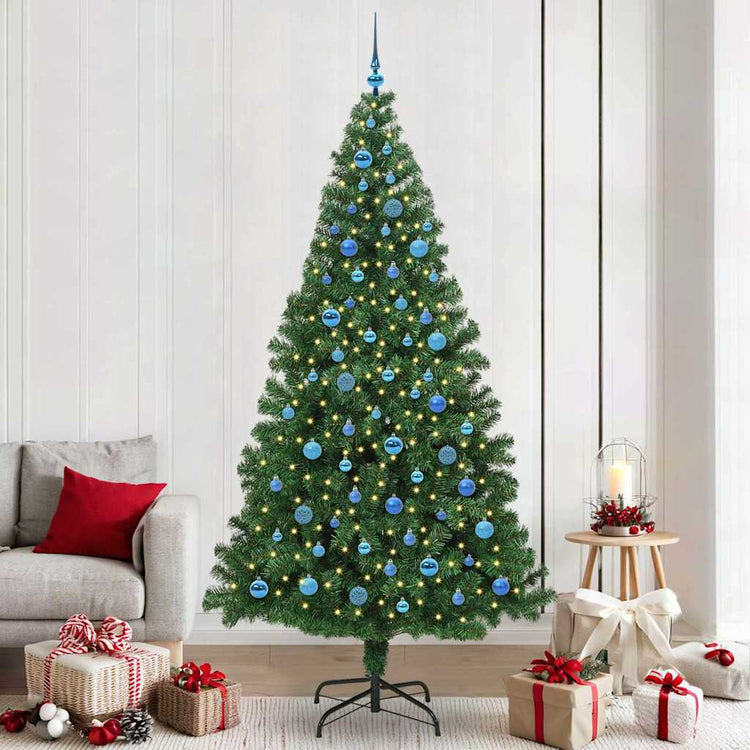 Vidaxx künstlicher Weihnachtsbaum grün 240 cm PVC und Stahl und Kunststoff