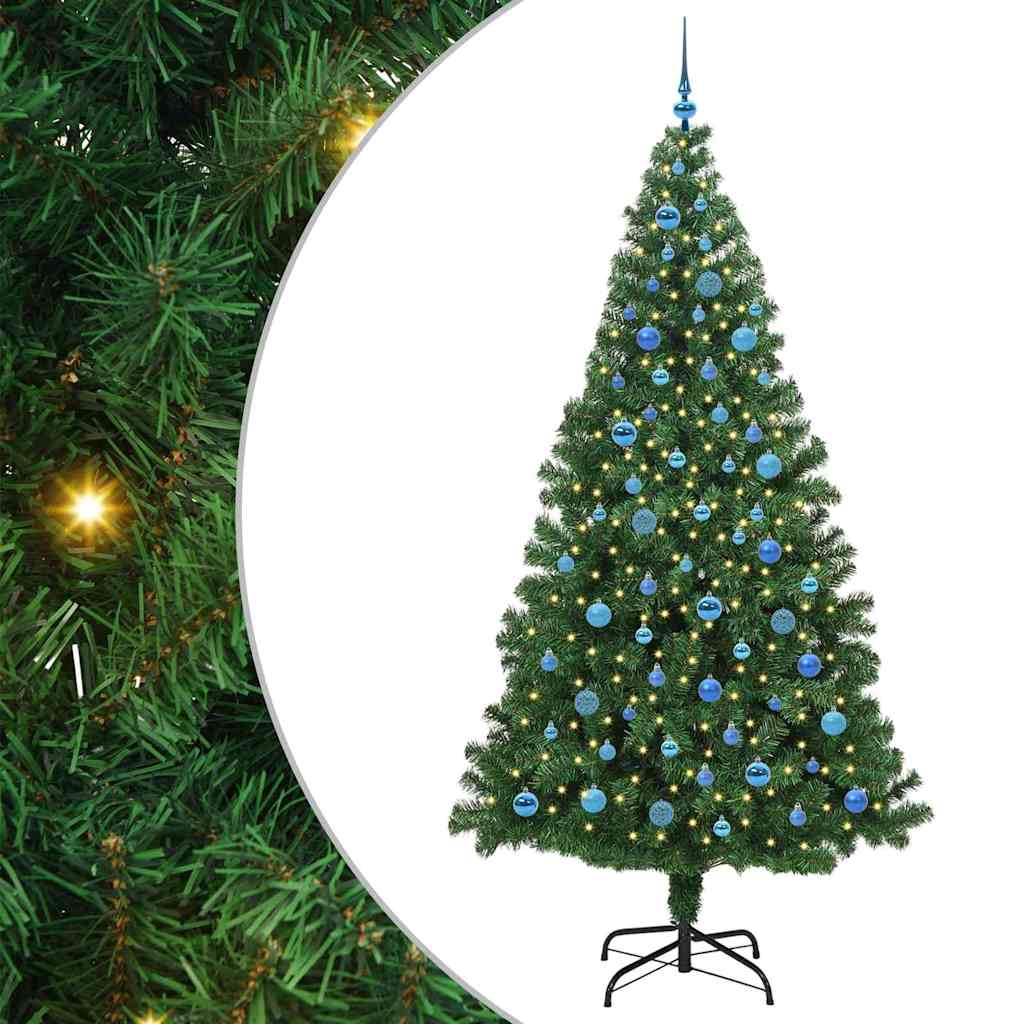 Vidaxx künstlicher Weihnachtsbaum grün 240 cm PVC und Stahl und Kunststoff